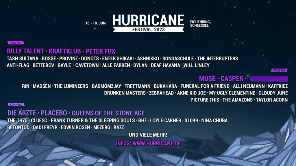 Hurricane 2023 Lineup fast komplett