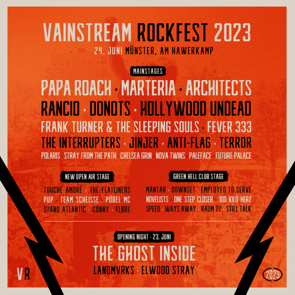 Vainstream Rockfest 2023 Das komplette LineUp steht!