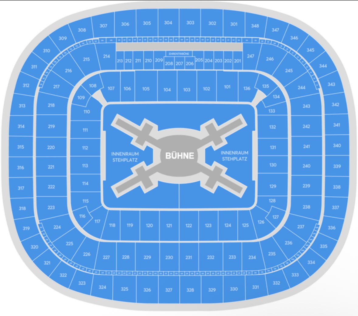 BTS in München 2026 - Konzert Arena Plan - Stehplatz