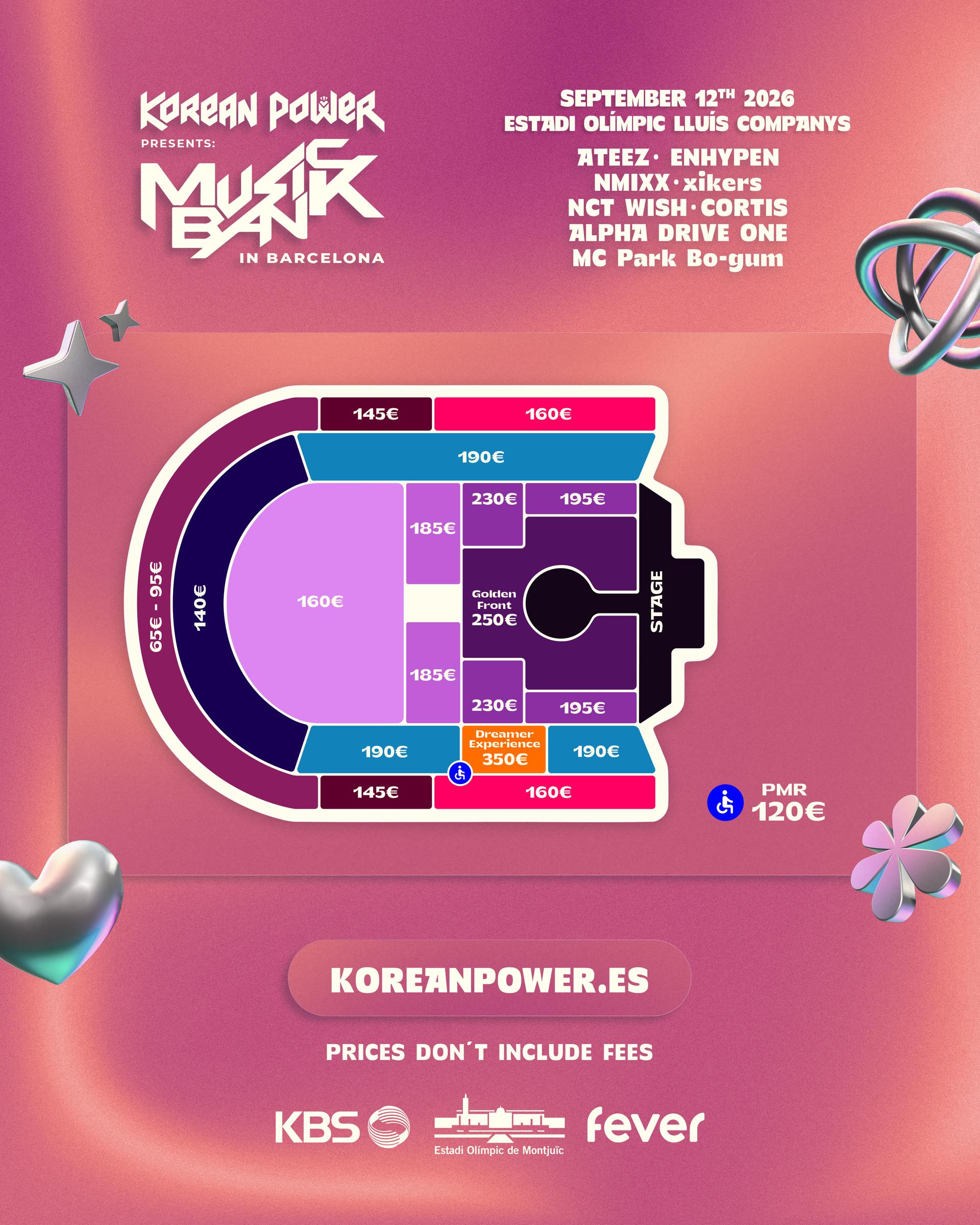 Die Ticket Preise für Music Bank in Barcelona 2026 